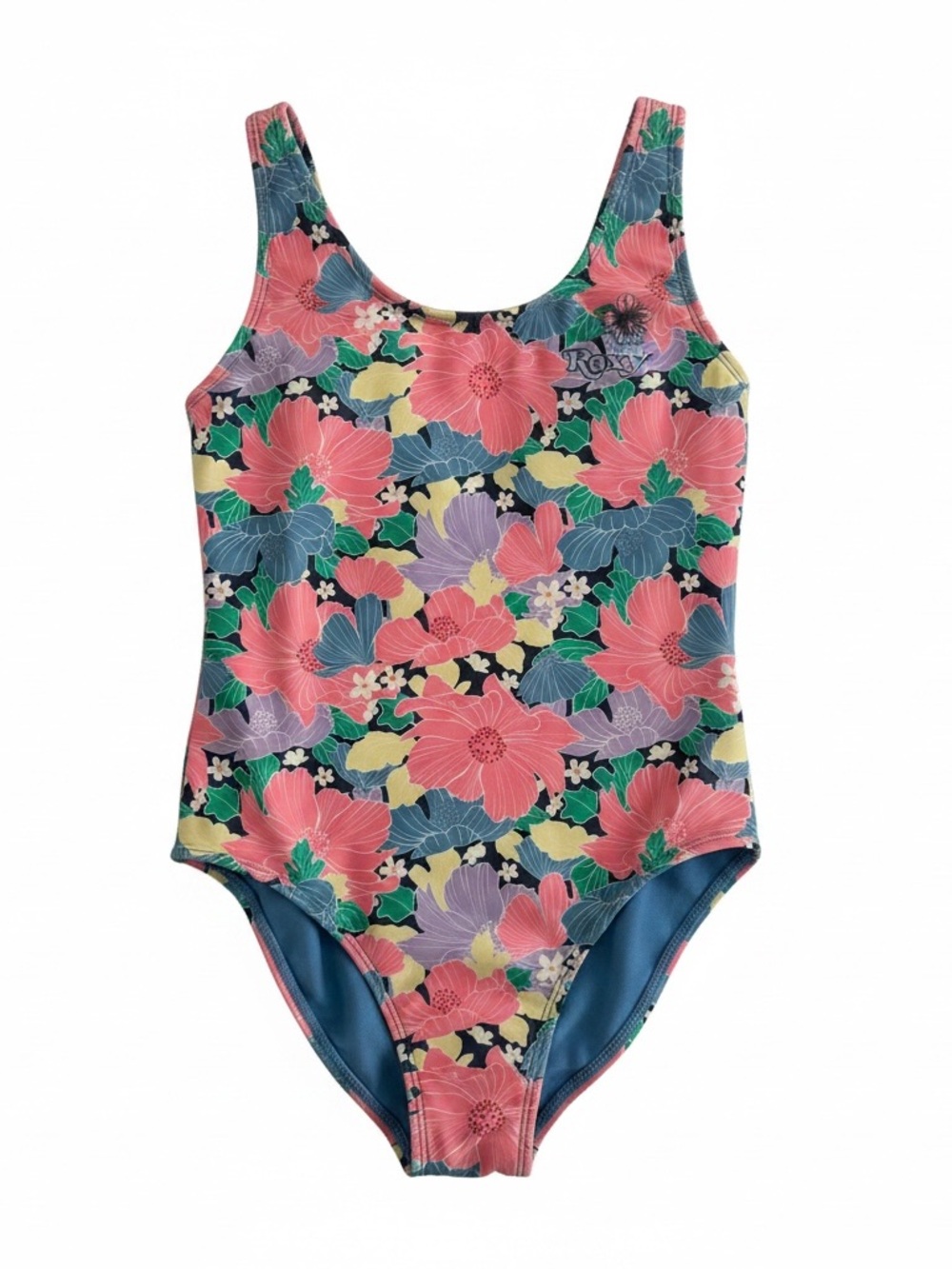 NWOT! Roxy Girls' Floral One-Piece Swimsuit Set Size 12 - runs small